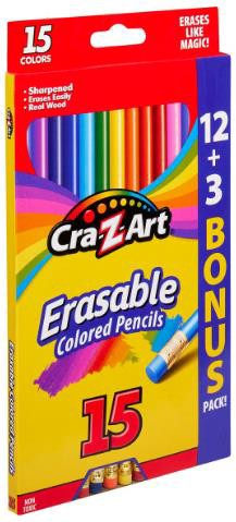 15 Erasable Coloured Pencils