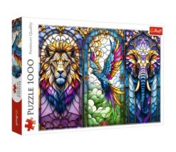 Puzzles - "1000" - Stained Glass: Animals_FSC Mix 70% | Toys & Games | Kalimat Store