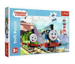 Puzzles - "24 Maxi" - Tom and Percy on the tracks / Thomas and Friends | Toys & Games | Kalimat Store