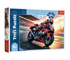 Puzzles - "100" - Fast motorbike / TREFL_AI FSC Mix 70% | Toys & Games | Kalimat Store
