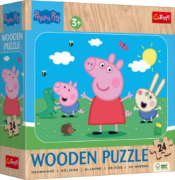 Puzzles - "24 Wooden Puzzle" - Meet lovely Peppa / Peppa Pig FSC Mix 70% | Toys & Games | Kalimat Store