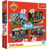 Puzzles - "4in1 (12,15,20,24)" - The Adventures of Fireman Sam / Prism A&D Fireman Sam FSC Mix 70% | Toys & Games | Kalimat Store