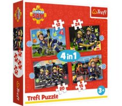 Puzzles - "4in1 (12,15,20,24)" - The Adventures of Fireman Sam / Prism A&D Fireman Sam FSC Mix 70% | Toys & Games | Kalimat Store