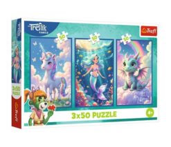 Puzzles - "3x50" - Together in a colourful world / KAZSTUDIO SA The Treflik Family FSC Mix 70% | Toys & Games | Kalimat Store