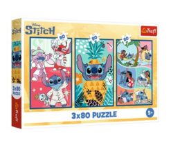 Puzzles - "3x80" - Stitch's world / Disney Lilo&Stitch FSC Mix 70% | Toys & Games | Kalimat Store