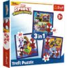 Puzzles - "3in1" - Spiders and dinosaurs / Spidey and his Amazing Friends Marvel FSC Mix 70% | Toys & Games | Kalimat Store
