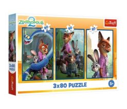 Puzzles - "3x80" - Pet investigation / Disney Zootopia 2 FSC Mix 70% | Toys & Games | Kalimat Store