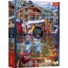 Puzzles - "2x500 XMAS" - Christmas in the Mountains_FSC Mix 70% | Toys & Games | Kalimat Store