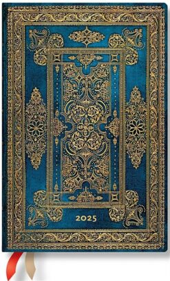 Blue Luxe (Luxe Design) Mini 12-month Verso Hardback Dayplan | ISBN 9781408757536 | Kalimat Store
