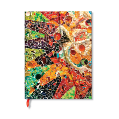 Gaudi's Sun Ultra Lined Hardback Journal (Gaudi's Mosaics)(Wrap Closure) | ISBN 9781439797921 | Kalimat Store