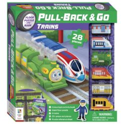 Pull-Back & Go: Trains (Floor Puzzle, 6 Trains & Activity Bo | ISBN 9781488952302 | Kalimat Store