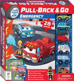 Pull-Back & Go: Emergency (Floor Puzzle, 6 Emergency Cars & | ISBN 9781488952319 | Kalimat Store