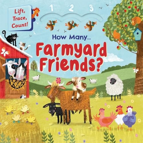 Touch-and-trace lift-the-flap book: How Many... Farmyard Friends? | ISBN 9781836500957 | Kalimat Store