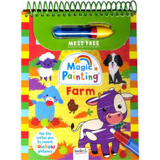 Magic Painting: Farm (Mess Free)(Use the Water Pen To Reveal Rainbow Pictures) | ISBN 9781836531791 | Kalimat Store