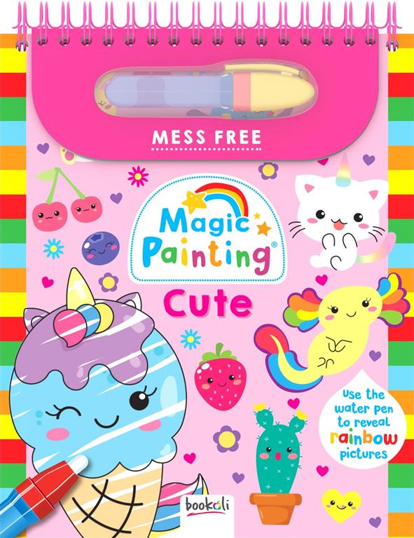 Magic Painting: Cute (Mess Free)(Use the Water Pen to Reveal Rainbow Pictures | ISBN 9781836531937 | Kalimat Store
