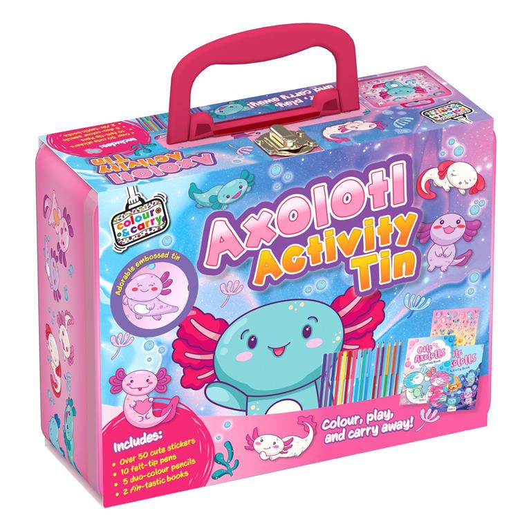 Colour & Carry: Axolotl Activity Tin | ISBN 9781836532330 | Kalimat Store